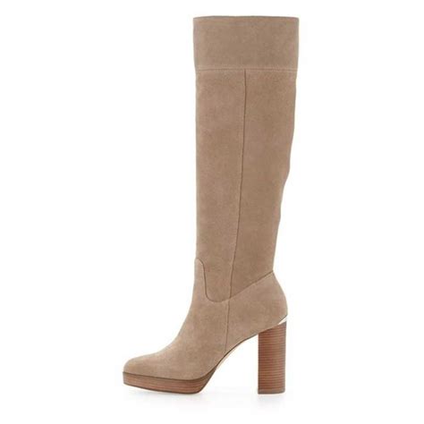 michael michael kors regina boot|Regina Suede Platform Boot .